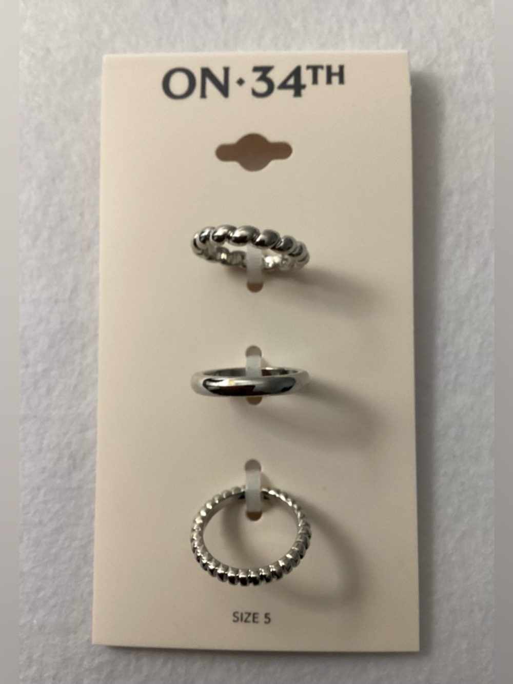 On 34th 3-Pc. Set Twist Stack Rings Size 5 - Picture 4 of 6